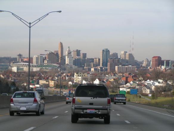 This is the view of Cincinnati I saw, but I did not take this picture. I was busy driving.